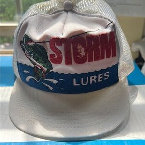 Storm Lures White and Blue Trucker Hat
